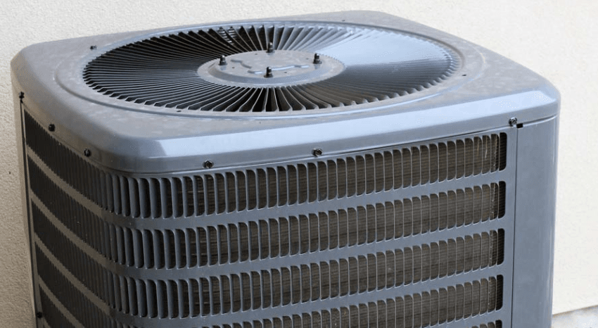 Grey air conditioning unit